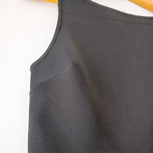Asymmetrical Peplum Top Black Sleeveless Blouse – Size Small - Picture 3 of 7